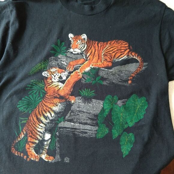 Vintage 50/50 Single-stitch Tiger Cub T-shirt Size L - Picture 6 of 7